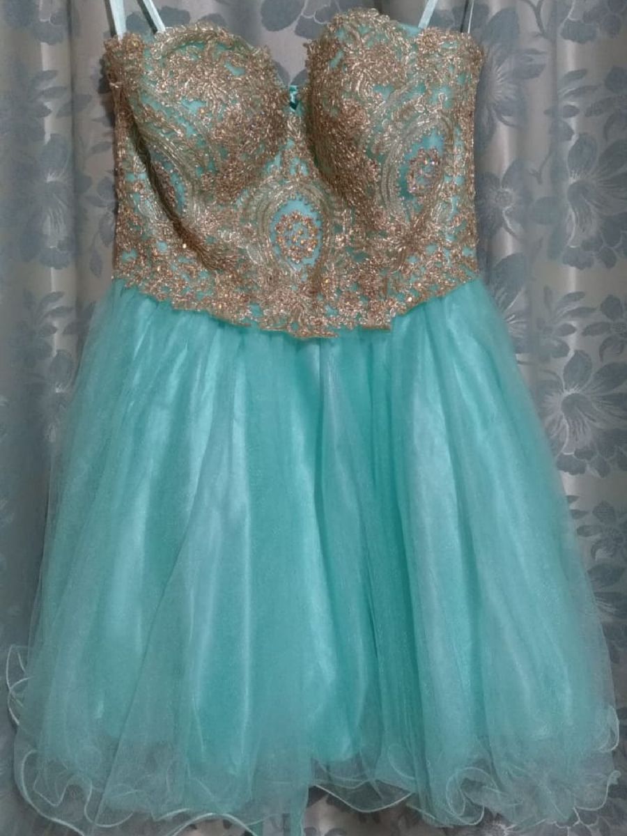 vestidos para debutantes verde agua