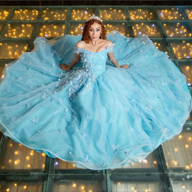 Cinderela Vestido Azul Para Debutante Vestido De Debutante