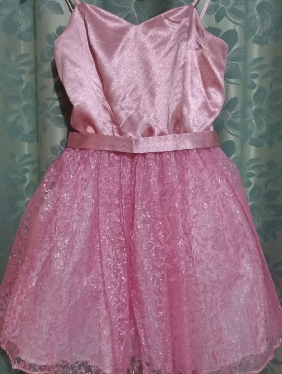 vestido rosa de debutante