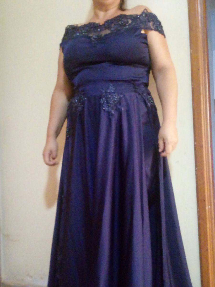 Vestido para mae do sales noivo azul