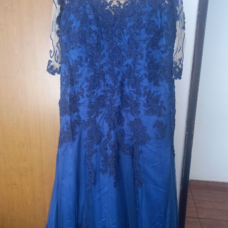 Vestido Longo Azul Royal Ana