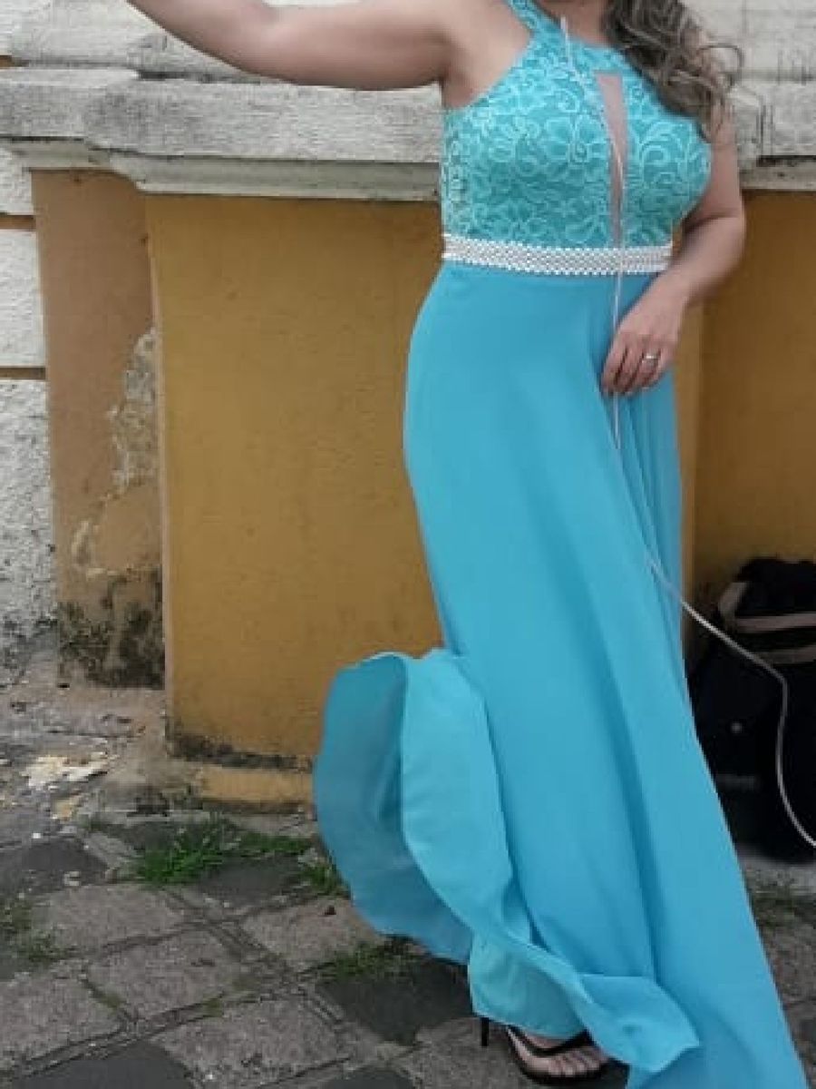 vestido de madrinha com cinto de perola