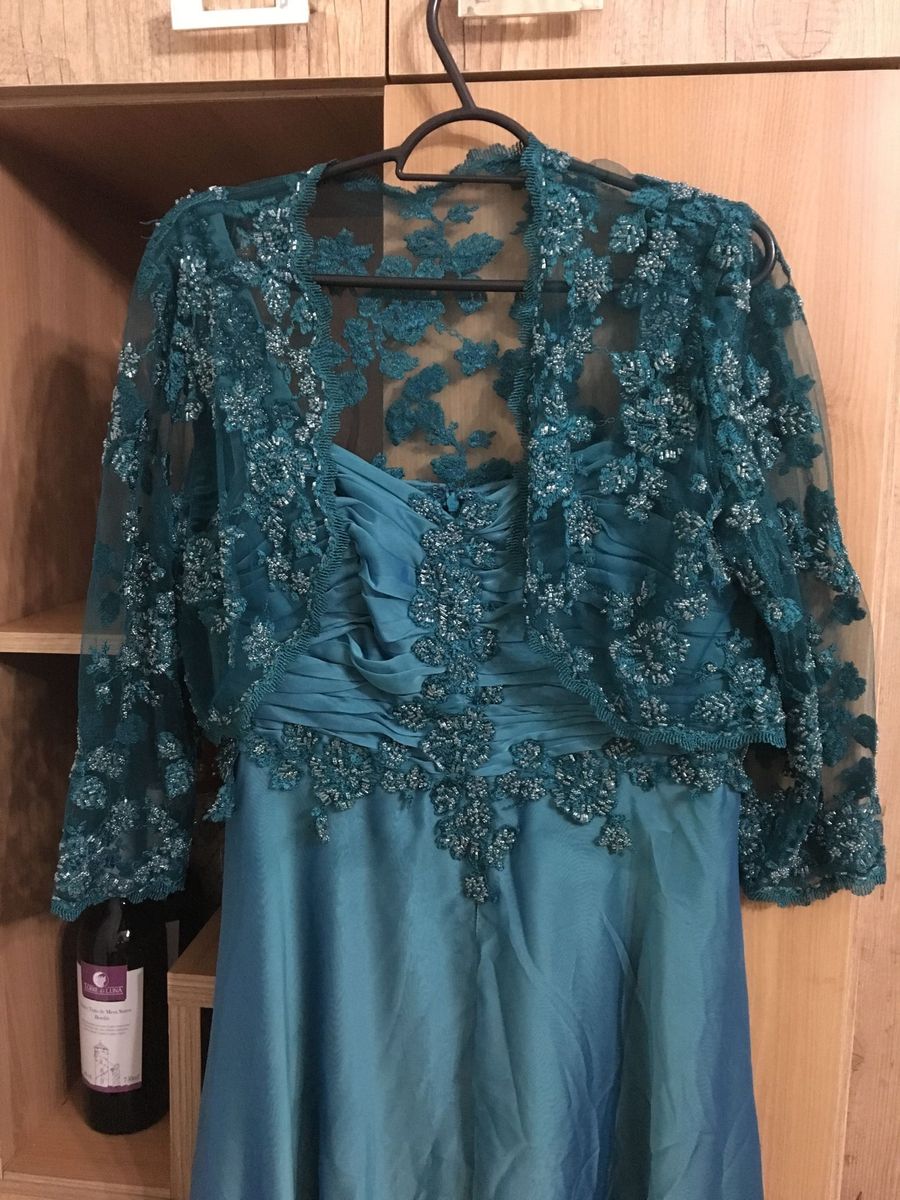 Vestido de store renda com bolero