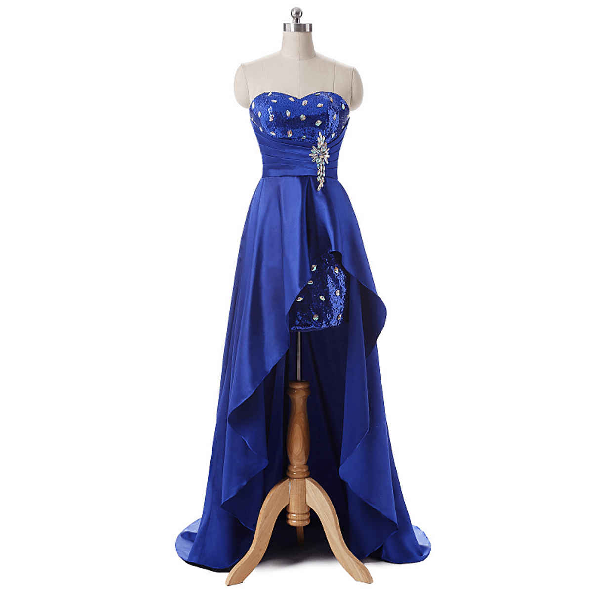 Vestido de Festa Brilhoso Cauda de Sereia para Formatura