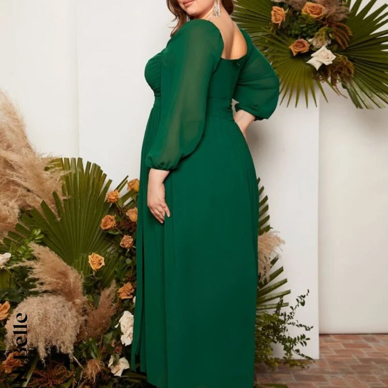 Vestido plus size verde esmeralda shein 52/54 peça única