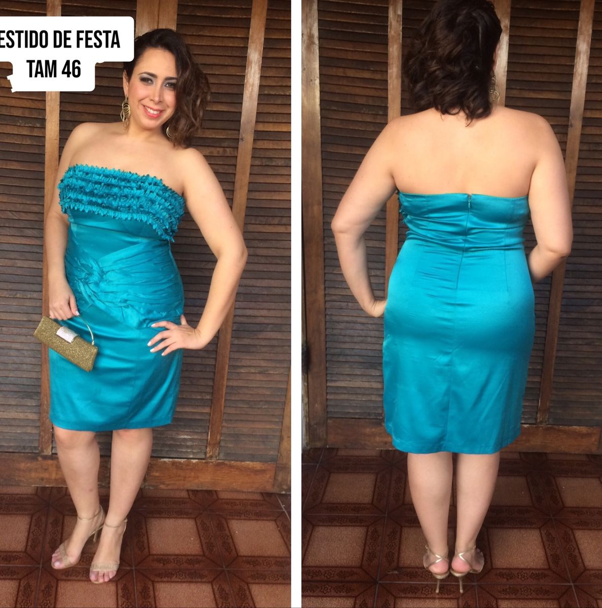 vestido de festa plus size curto tamanho 46
