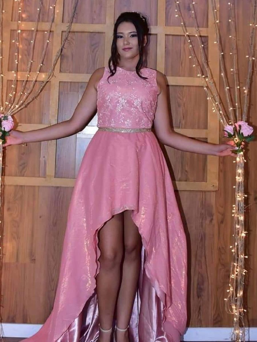 Vestido de formatura rose hot sale curto