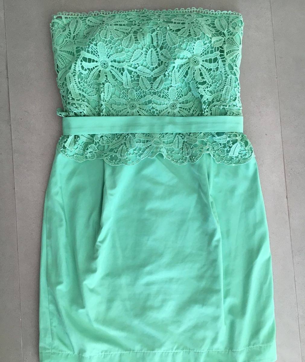 vestido de festa verde agua curto
