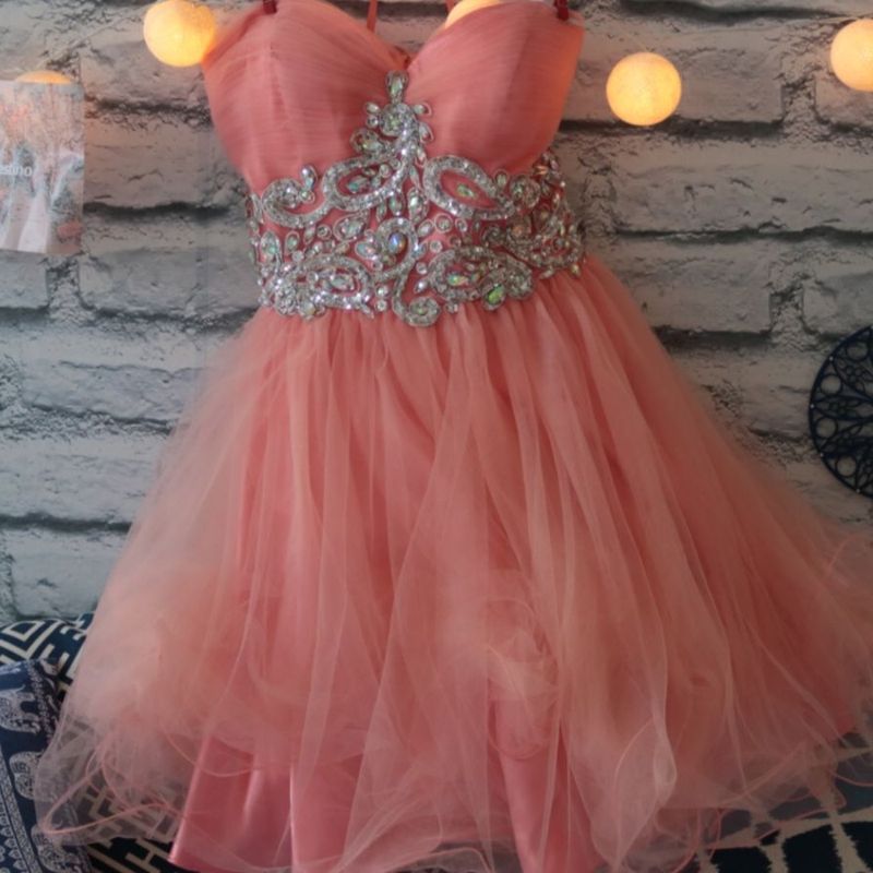 Rosa Vestido De Festa De 15 Anos Curto Vestido De Festa Debutante