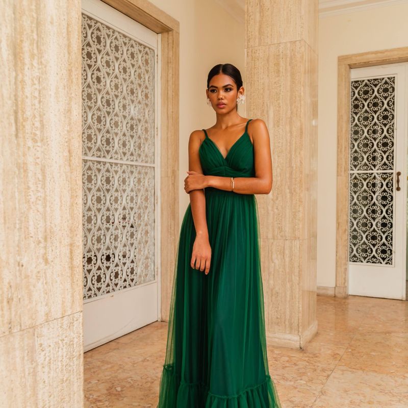 Vestido de Festa em Tule Majeste Usado 81809318 enjoei