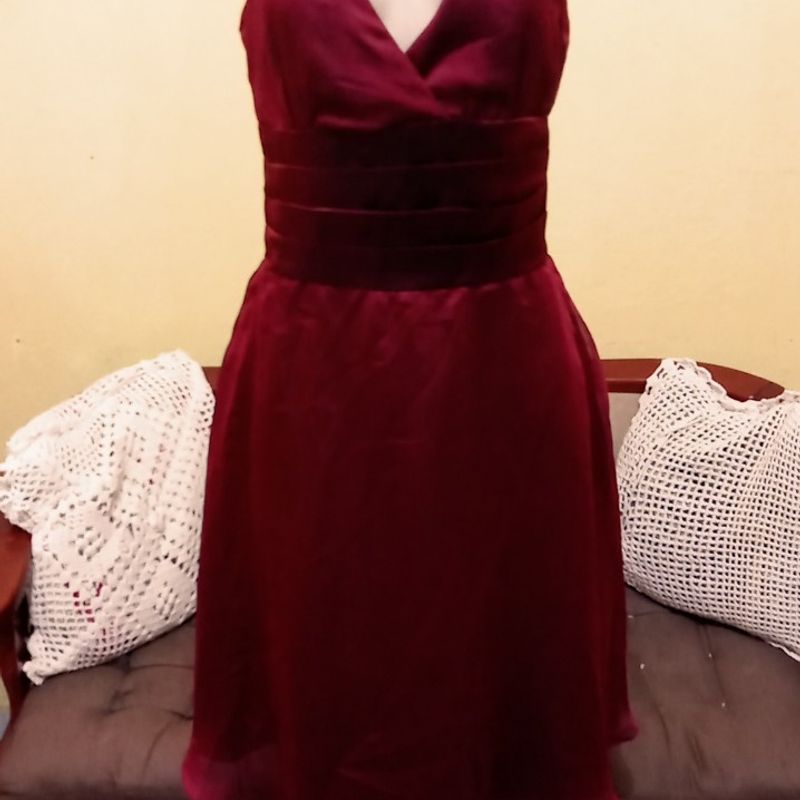 Vestido de festa cor hot sale vinho