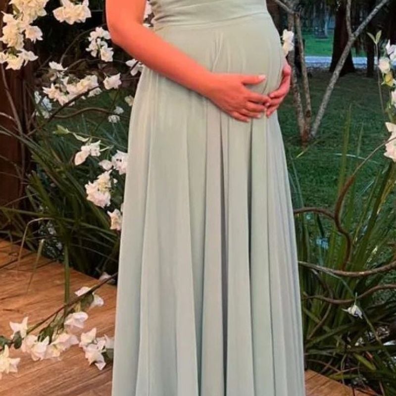 Vestido de Festa Gestante Madrinha Casamento Tamanho G Usado