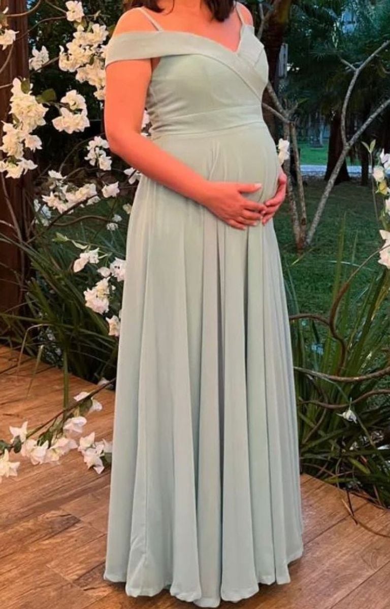 Vestido De Festa Para Gestante Longo Vestido Madrinha De Casamento
