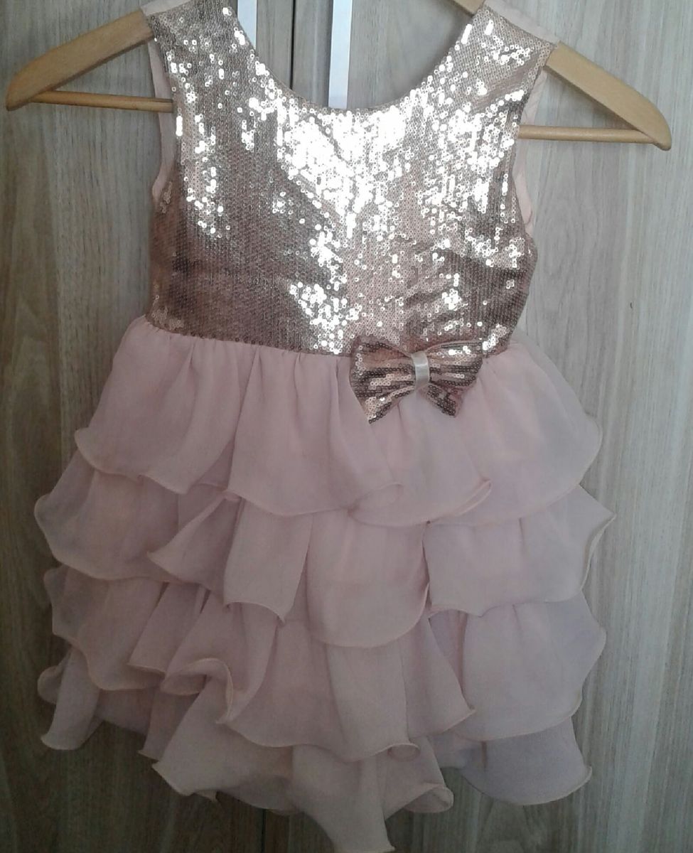 vestido paete infantil