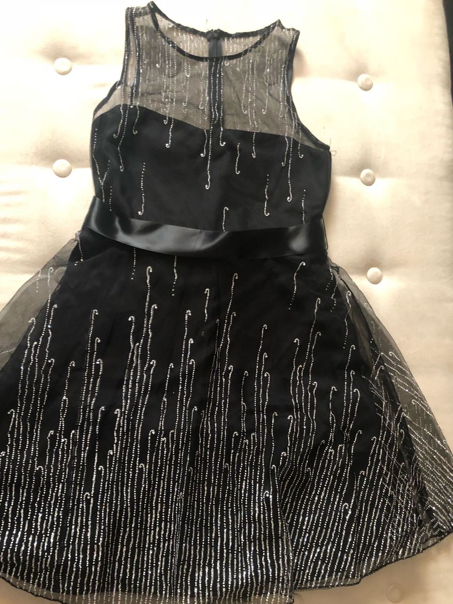 vestido de festa infantil preto