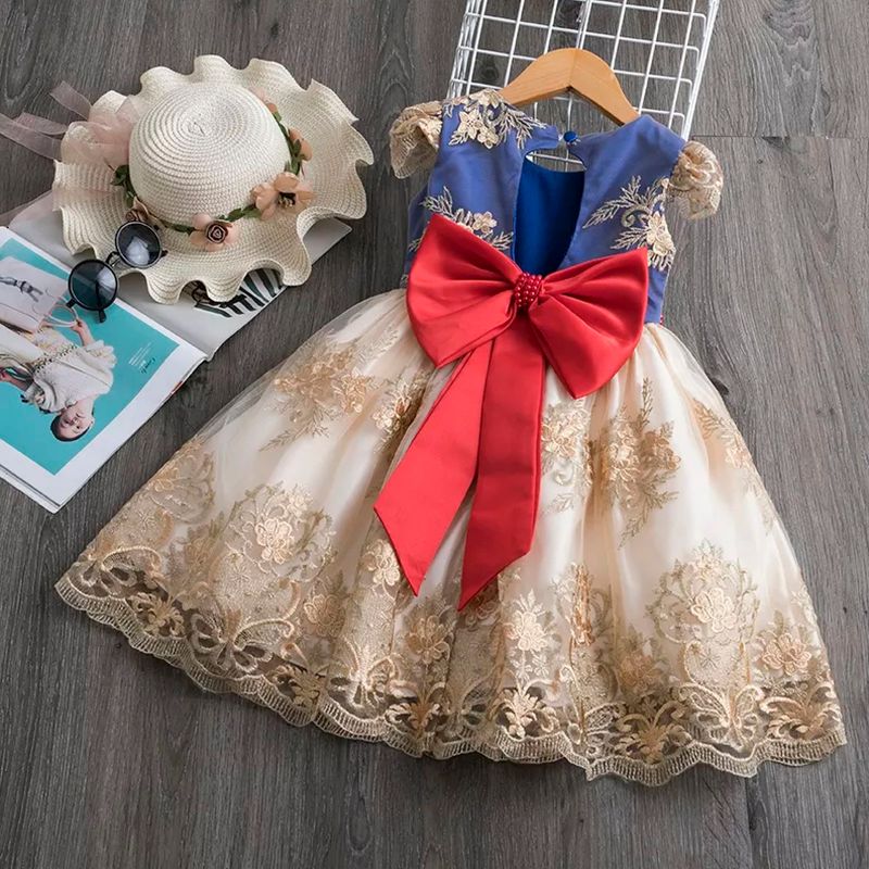 Vestido Luxo Bebê Princesa Tule Bordado Batizado Daminha