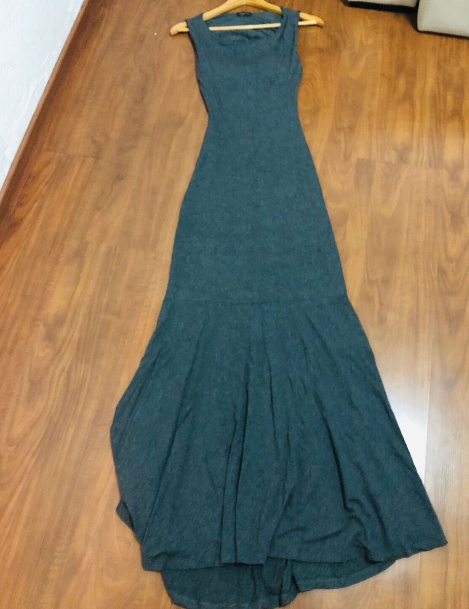 vestido longo acinturado festa