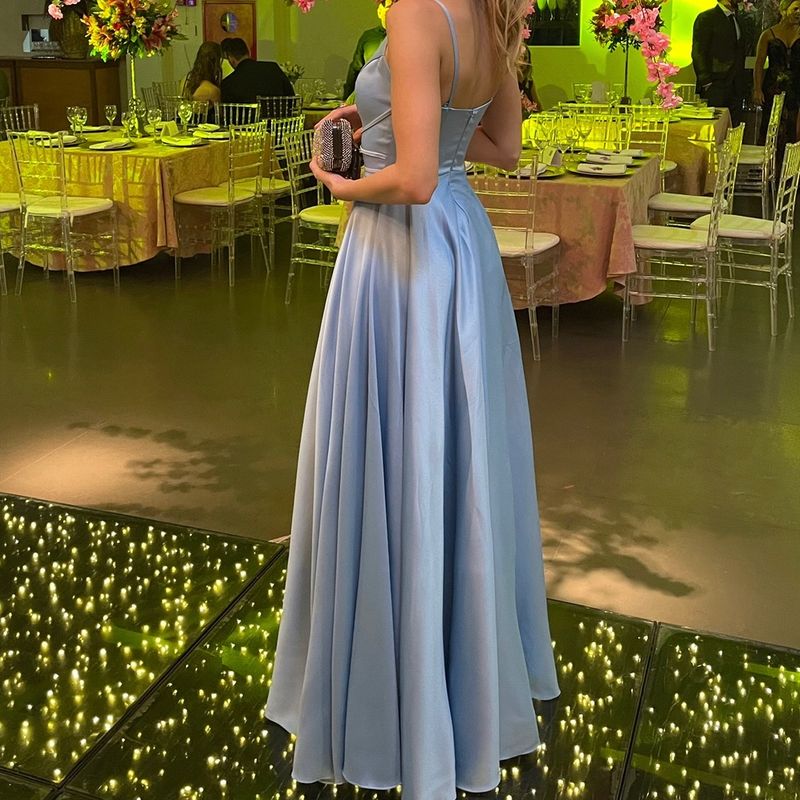 Vestido de best sale formatura azul celeste