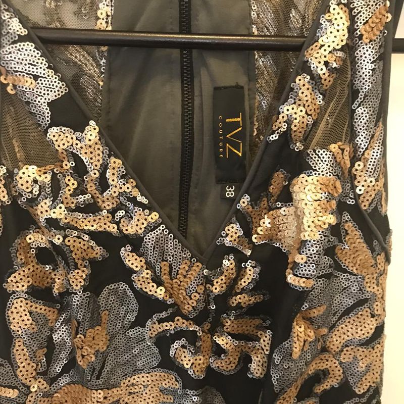 Vestido de Festa Longo com Paetê Tvz Vestido de Festa Feminino Tvz Usado  48615870 enjoei