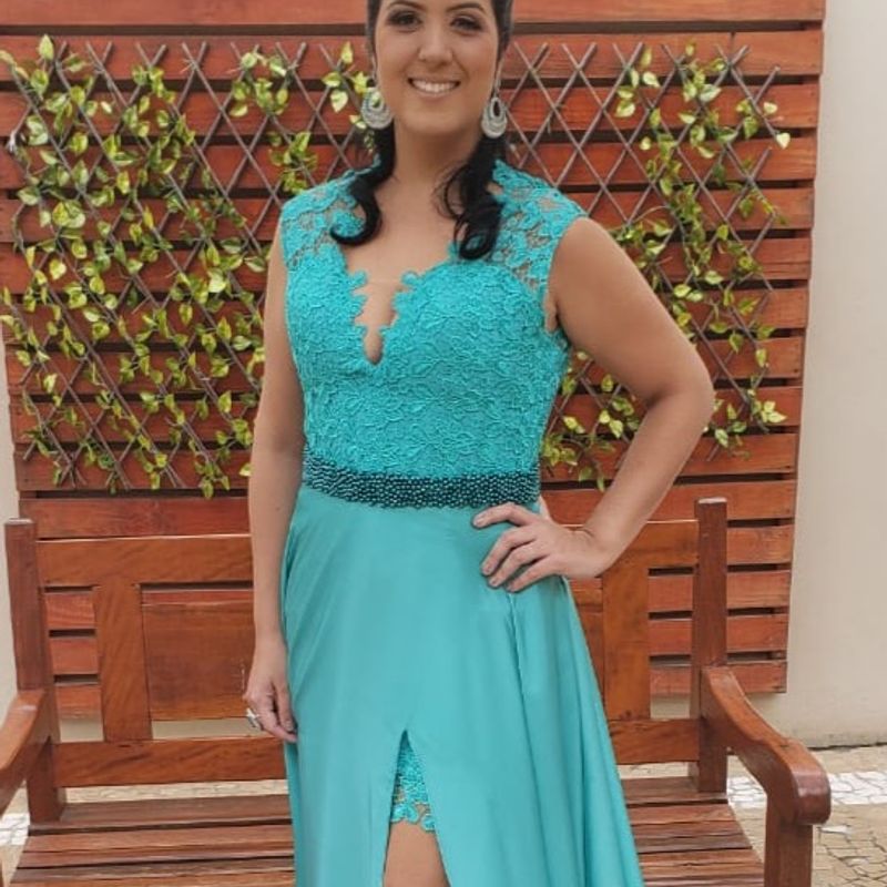 Vestido de festa longo com best sale saia removivel