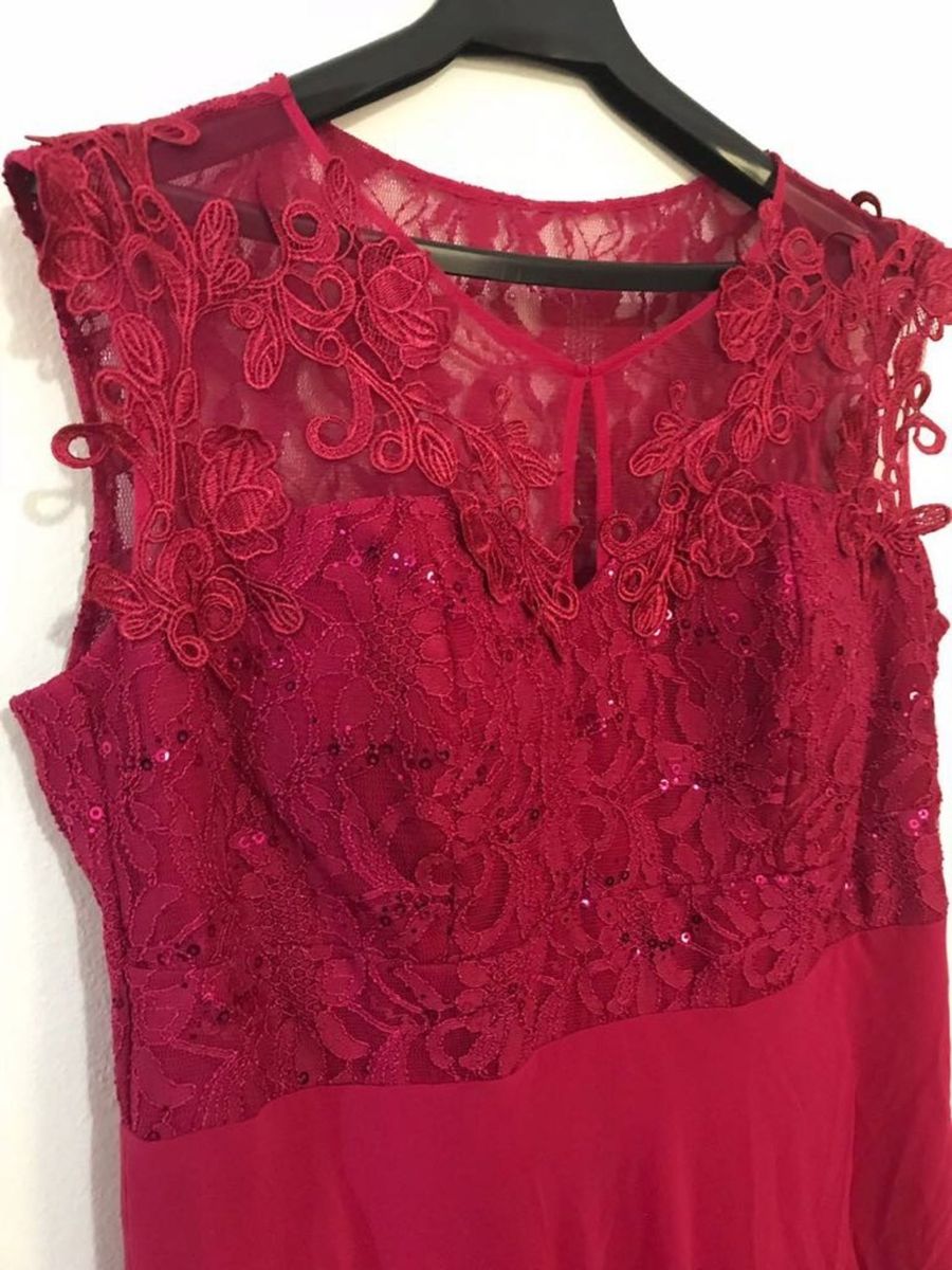 vestido longo cor fucsia