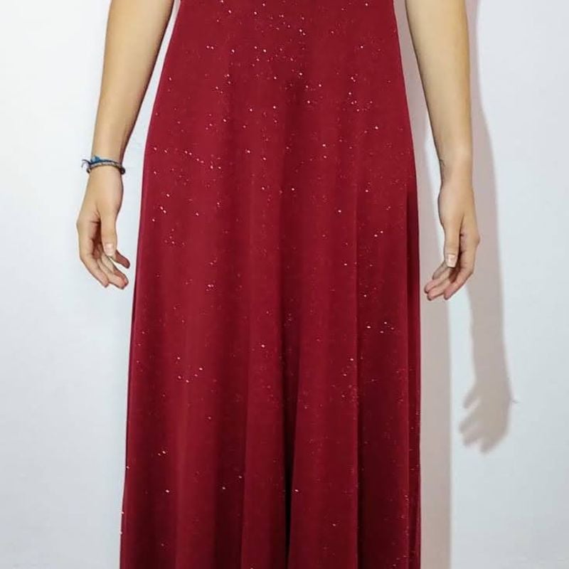 Vestido longo de hot sale festa cor vinho