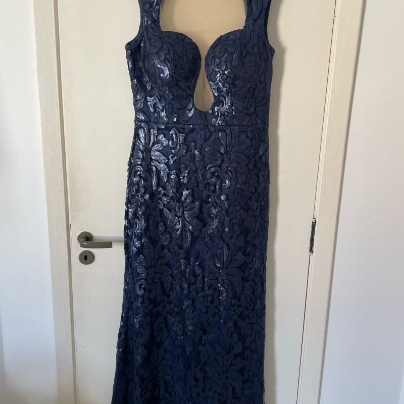 Vestidos de gala azul 2024 escuro