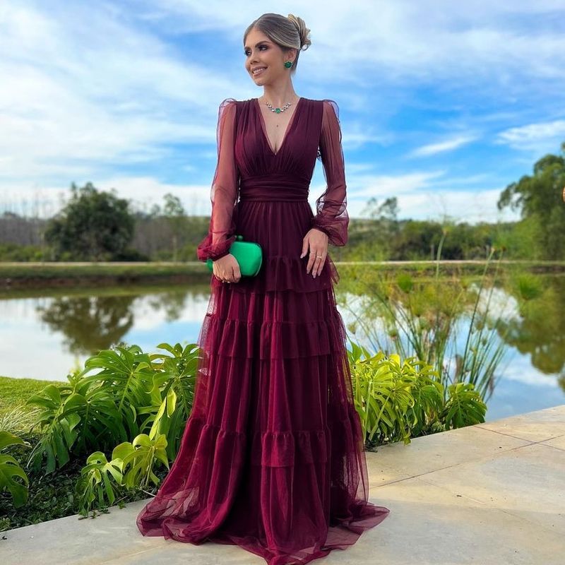 Vestido de Festa Longo Madrinha Formatura Casamento Convidada