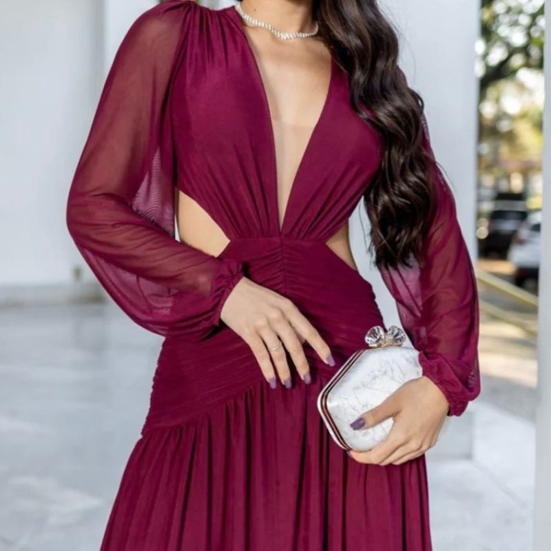 Roupa sales cor marsala