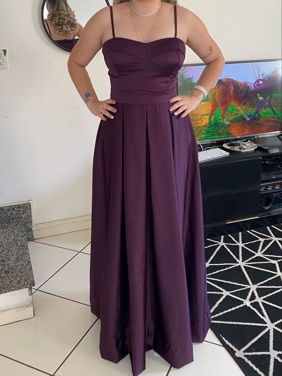 Vestido 2024 roxo escuro