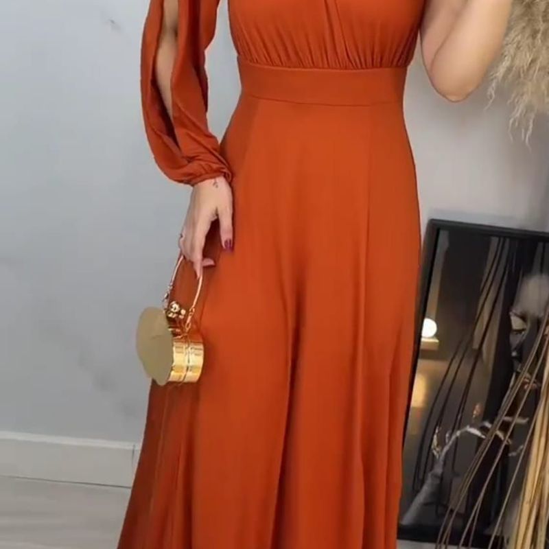 Vestido de Festa Madrinha Casamento Formatura Manga Longo Vestido de  Festa Feminino Elegance Nunca Usado 90055066 enjoei