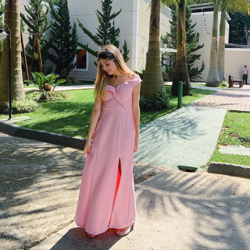 Vestido rosa store pastel para madrinha