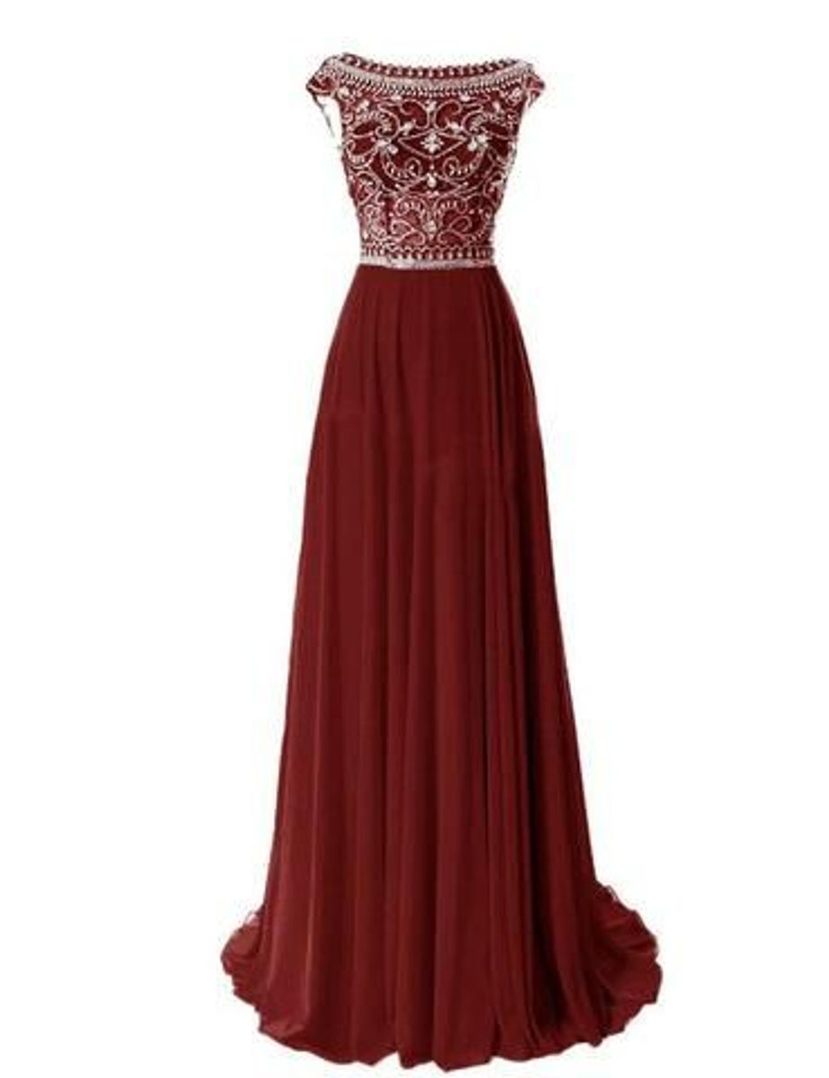 vestido marsala bordado com pedrarias