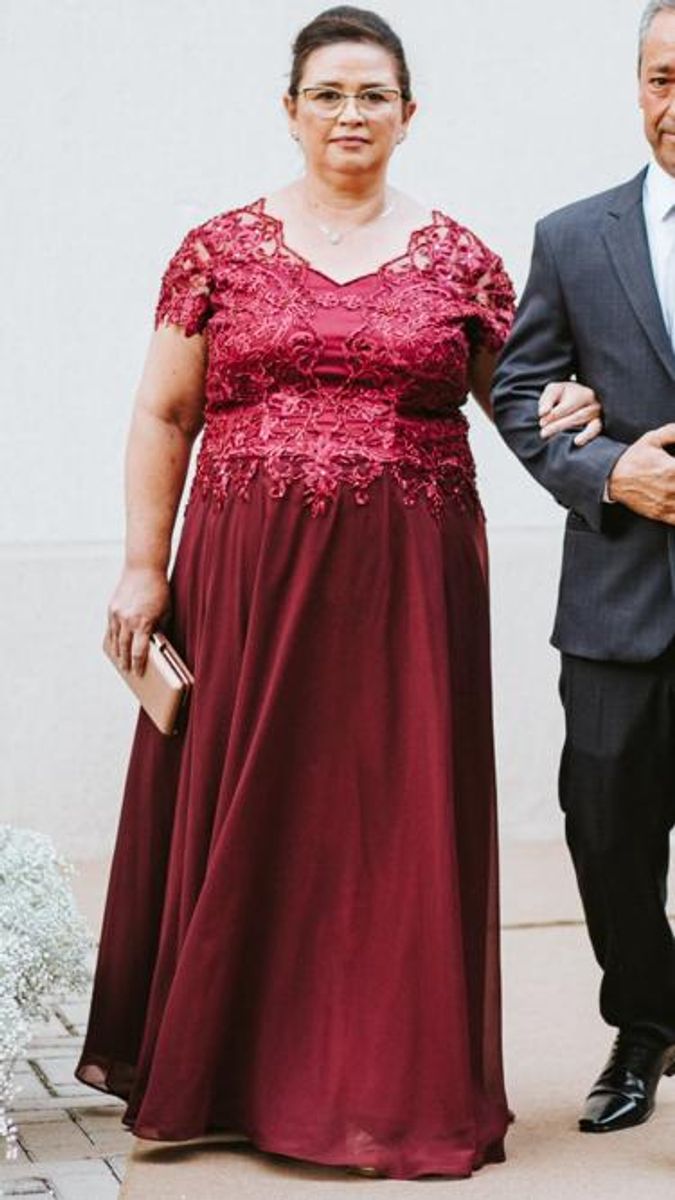 Vestido para mãe do noivo 2024 plus size