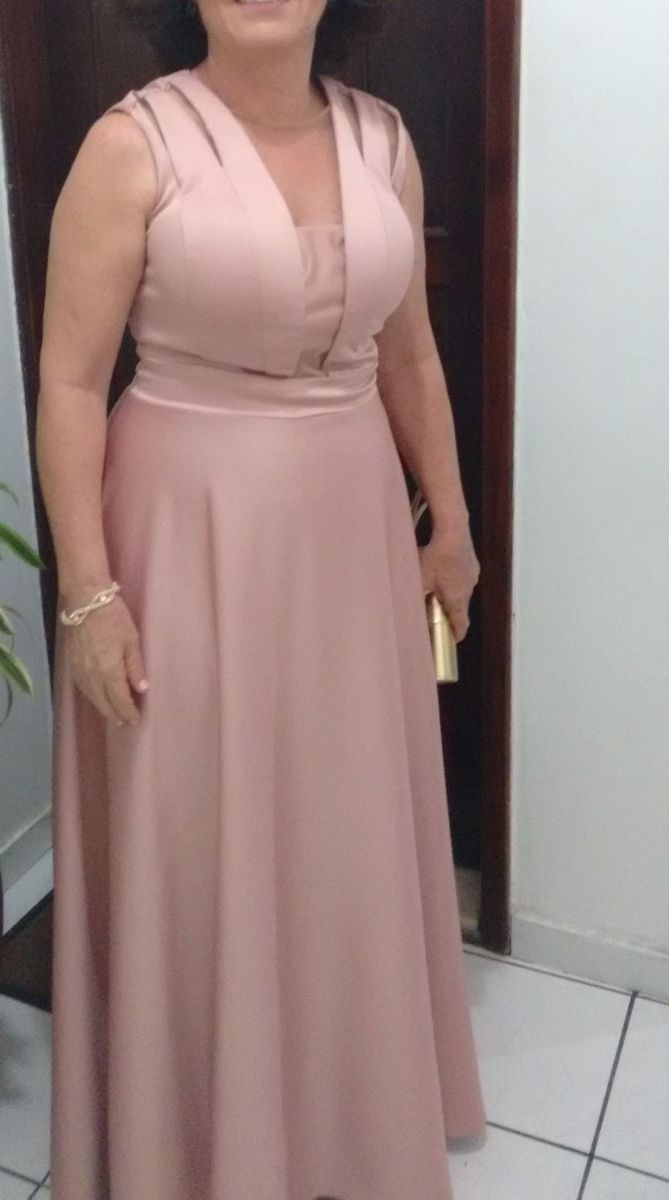 Vestido longo para senhora de best sale 60 anos