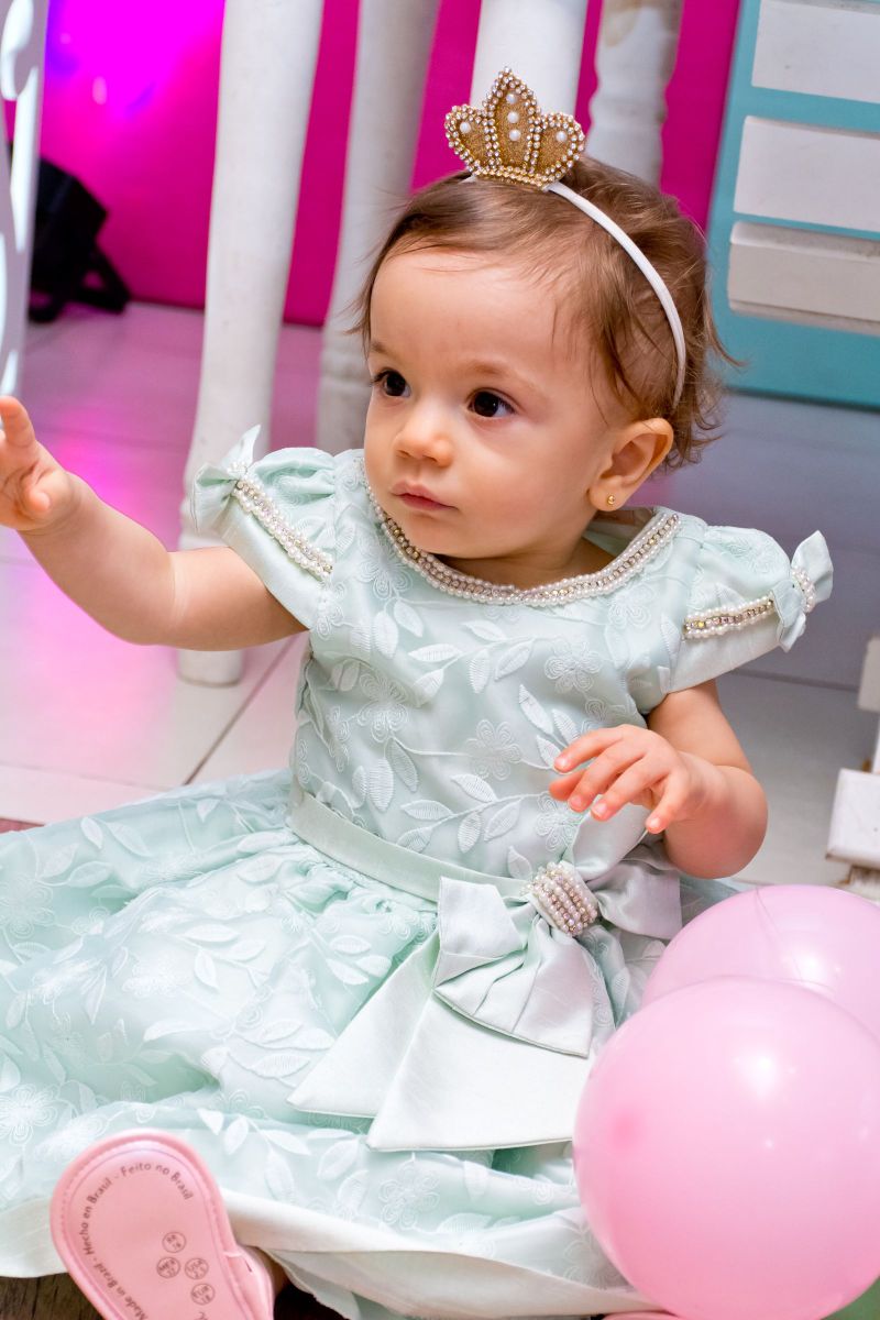 vestido petit cherie verde agua