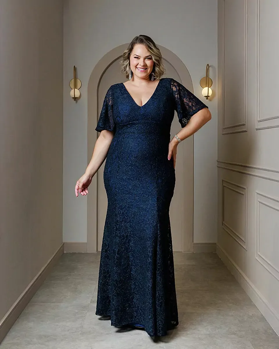 Vestido de Festa Plus Size Madrinha Formatura Casamento Convidada