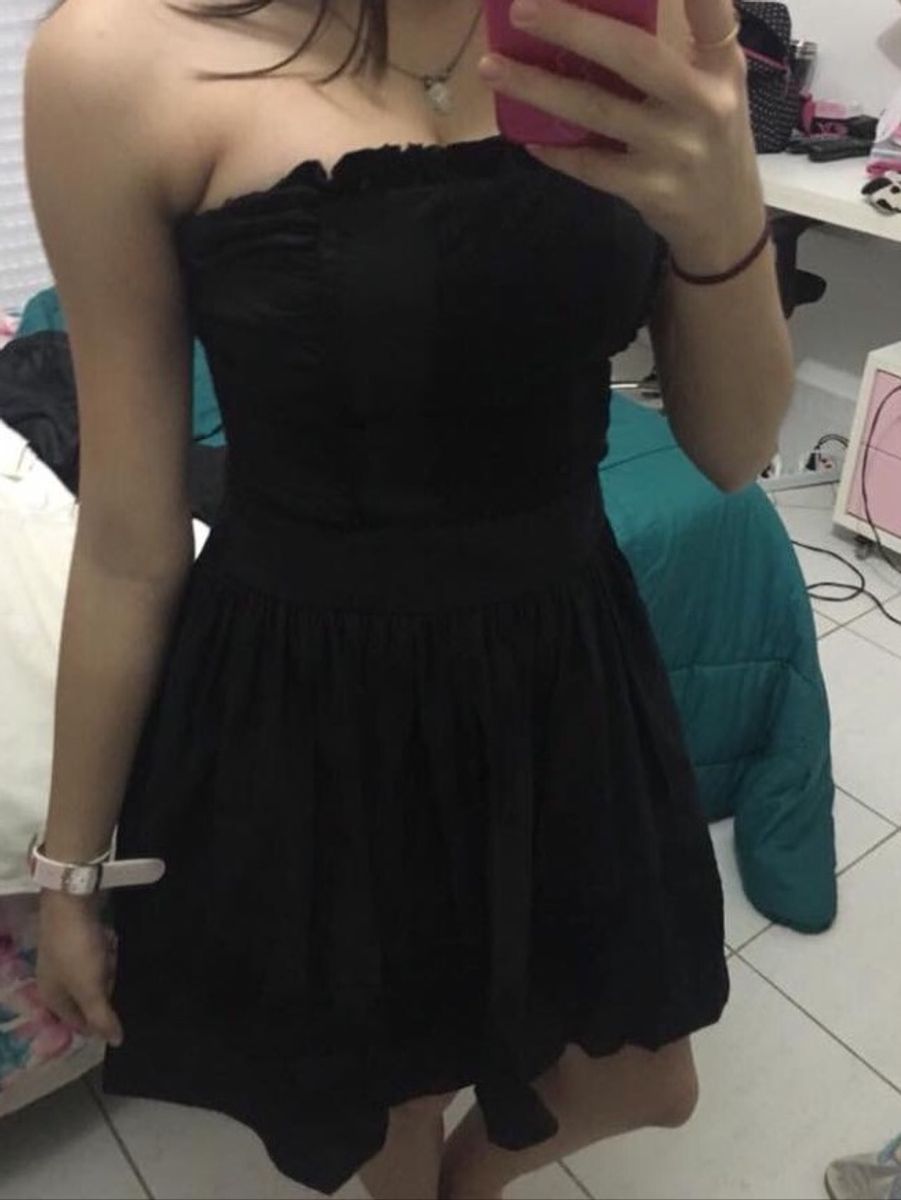 vestido rodado tomara que caia