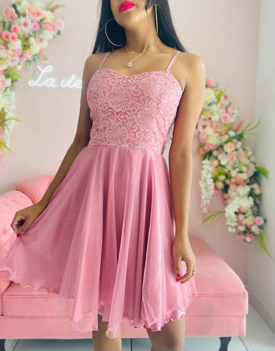 Vestidos best sale rodados rosa