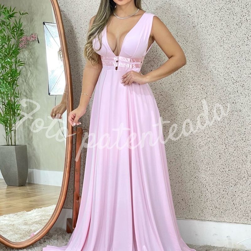 Vestidos de festa longo decotado cheap