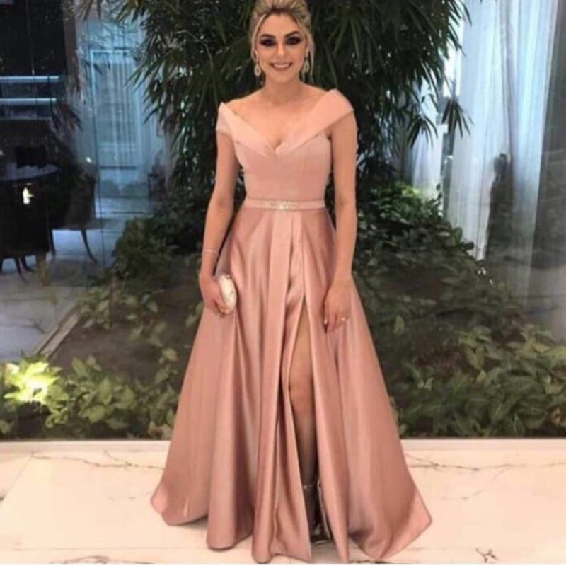 Vestido de best sale festa rose gold