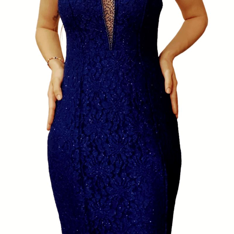 Vestido sereia hot sale azul royal