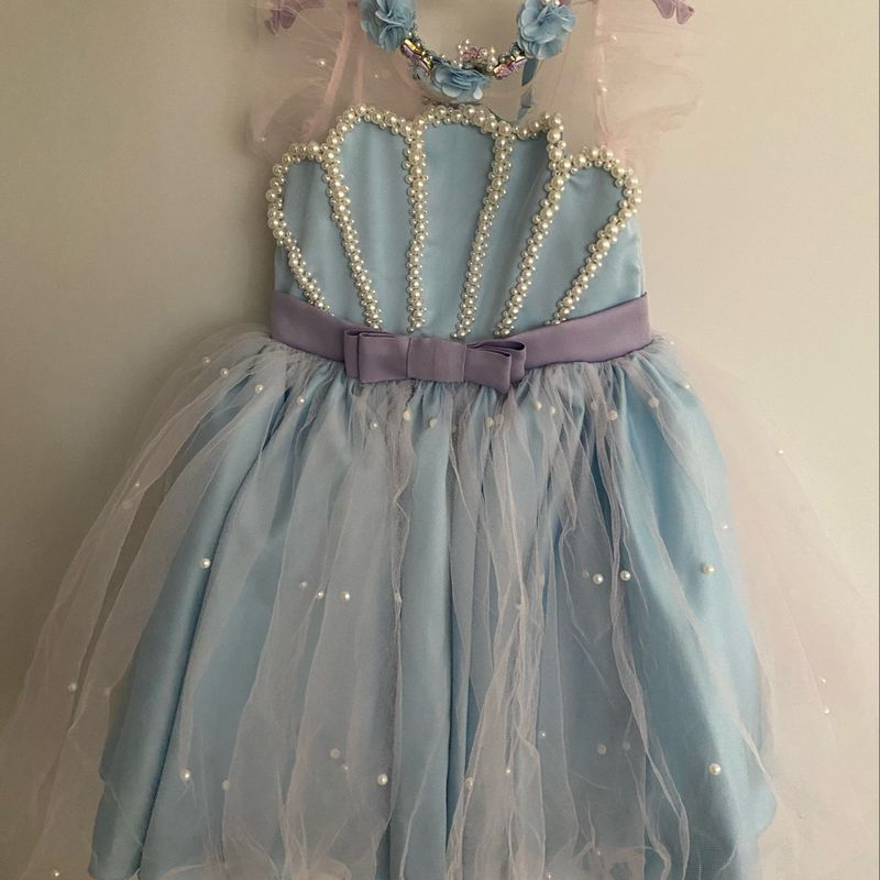 Vestido Sereia Infantil - Ótimo para festa Infantil - Acompanha