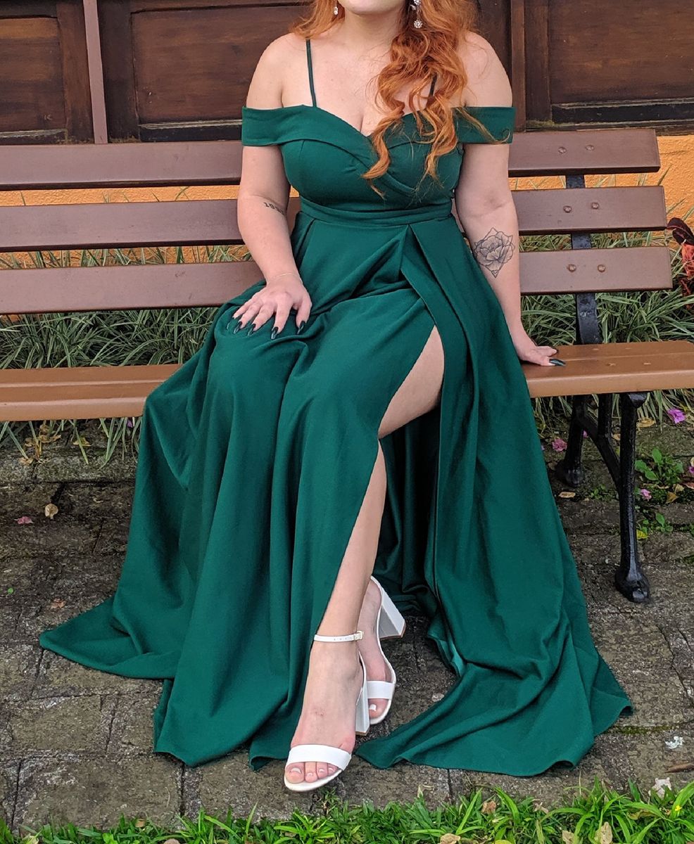 Vestido para madrinha store de casamento verde