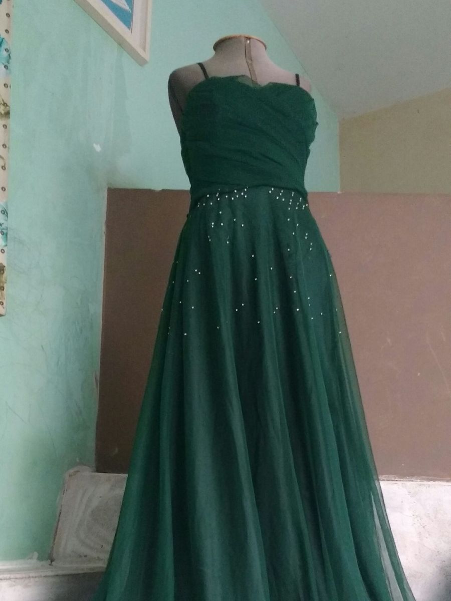 vestido de festa esmeralda