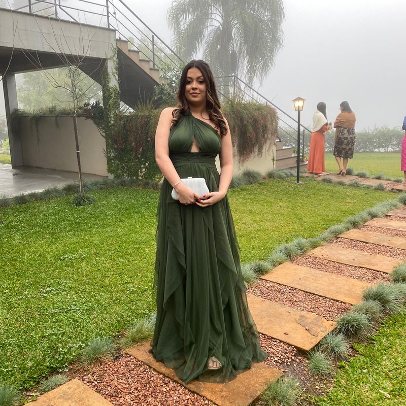 Vestido de Festa Verde Musgo Roupa de Casamento Feminina Korecom Usado 90715364 enjoei