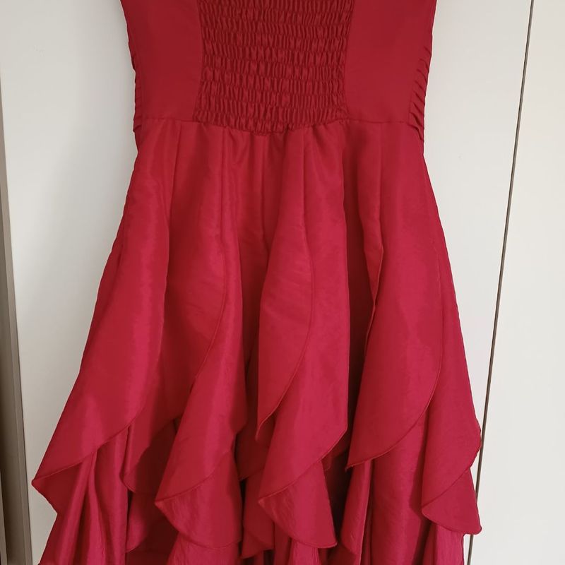 Vestido vermelho store curto 15 anos