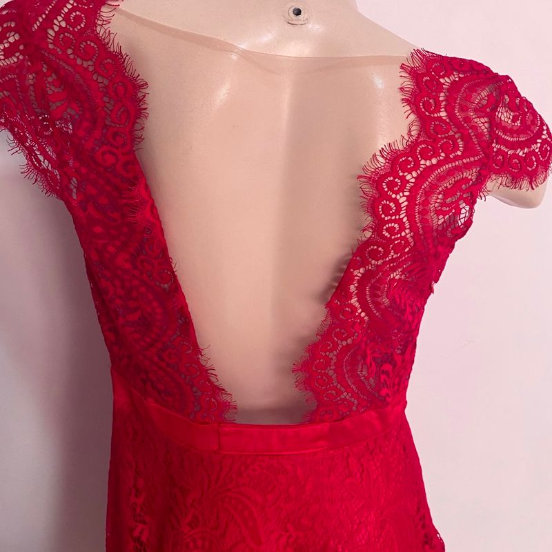 Vestido de festa vermelho sangue hot sale