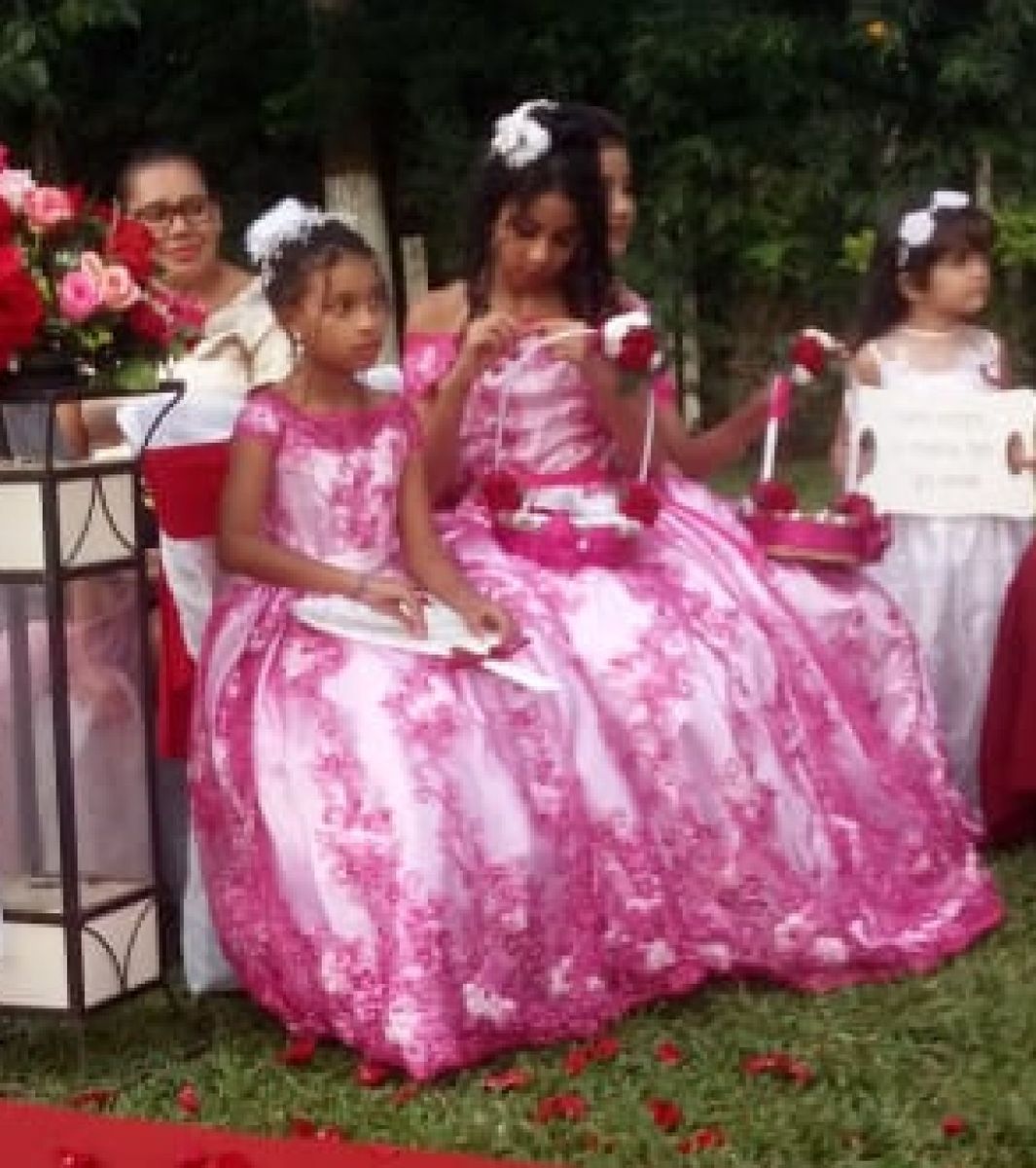 vestido para florista marsala