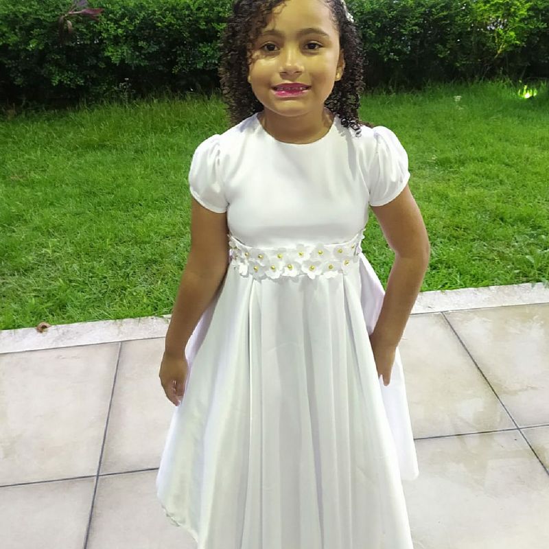 Vestido para best sale formatura infantil branco